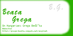 beata grega business card